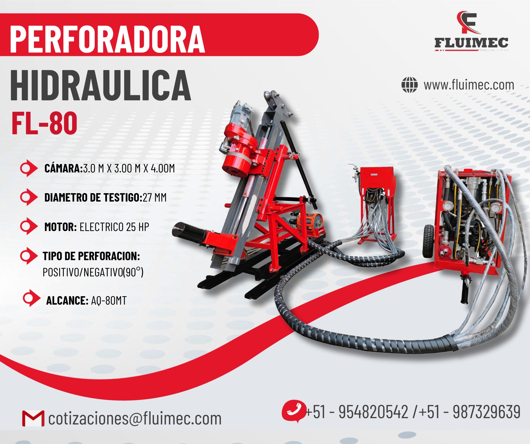 MAQUINA HIDRAULICA FL - 80 EQUIPO EFICIENTE Y DURABILIDAD 